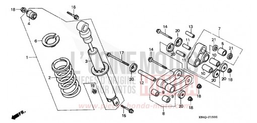 KISSEN, HINTEN XR100RW de 1998